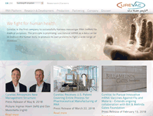 Tablet Screenshot of curevac.com